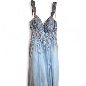 David-s-bridal Women's Blue Dress